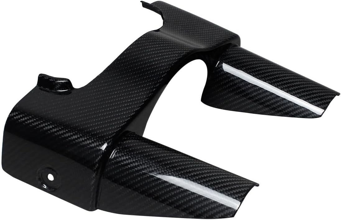 POWER JAMES Front Upper Fork Tube Covers, 100% Carbon Fiber, Black, Compatible with Harley Davidson Touring Models 2014-Later (Black)