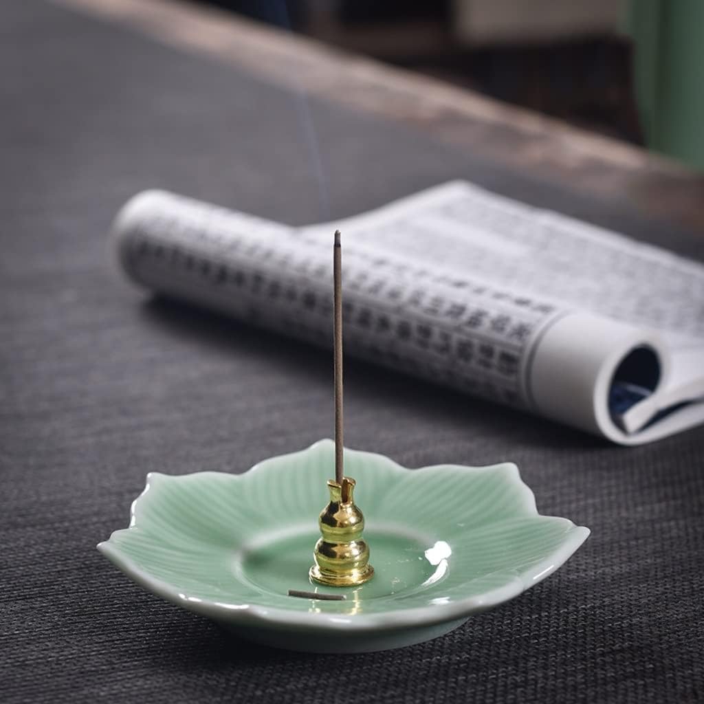 Incense Burner Incense Burner, Incense Holder with Incense Sticks, Hand Made Ceramic Incense Stick Burner, for Stress and Anxiety Relief Incense Source (Color : A)