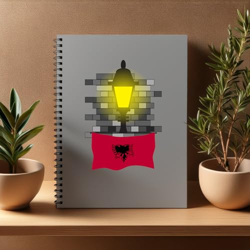 Carnet A5 Albania Street Lamp Bricks idéal au bureau et pour organiser vos projets