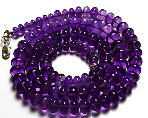 Perles améthyste naturelle de 6 à 11 mm en fil de 21 pouces pour la création de bijoux violets