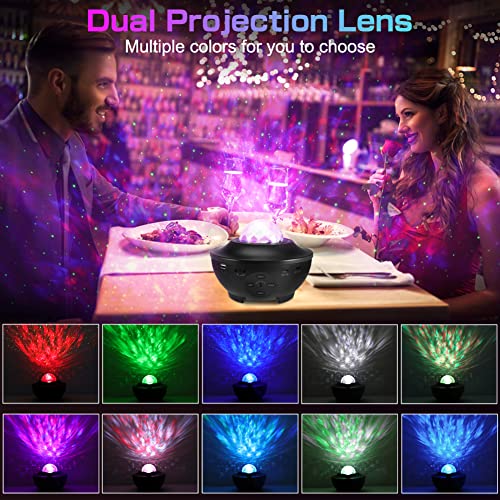 Smart Wifi Star Projector, Joycabin Galaxy Projector Led Ocean Wave Night Light With Bluetooth Speaker, Remote Control Color Changing Star Sky Projector Lamp For Kid Adult Decor Party Home Theatre #TOP1