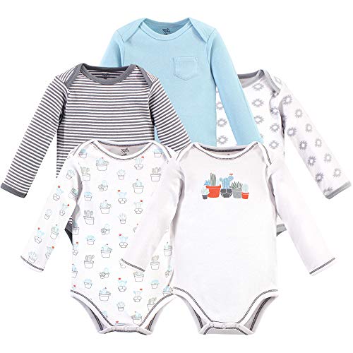 Touched By Nature Baby Organic Cotton Long-Sleeve Bodysuits, Cactus, Preemie #TOP24