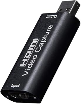 Ultra Small, USB 2.0 Compatible, 1080p HDMI Capture Card, Video Capture Board, For Game Live Streaming, Screen Sharing, Recording, Live Conferencing, UVC USB Video Class Standards, No Power Supply,