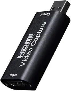超小型 USB2.0対応 1080p HDMIキャプチャーカード ビデオキャプチャーボード ゲーム実況生配信・画面共有・録画・ライブ会議用 UVC(USB Video Class)規格準拠 電源不要 持ち運びに便利