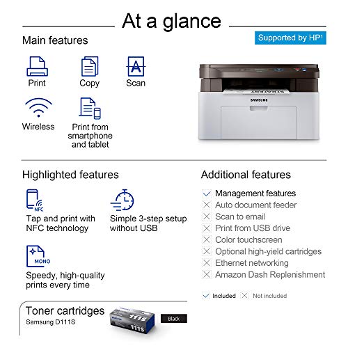 Samsung Xpress M2070W Wireless Monochrome Laser Printer With Scan/Copy, Simple Nfc + Wifi Connectivity And Built-In Ethernet (Ss298H) #TOP5
