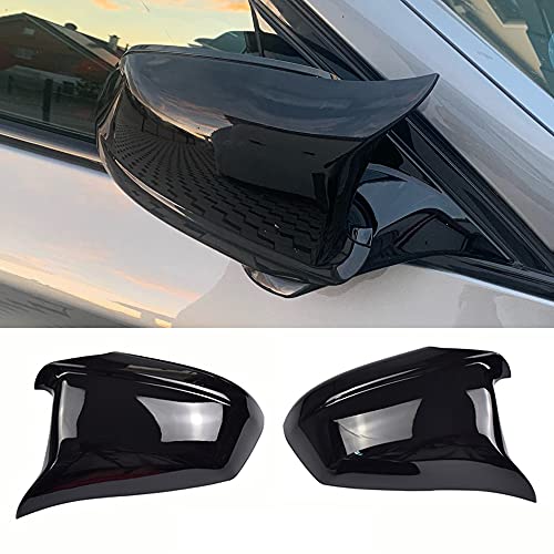 1 paire Couvercle de rétroviseur de rétroviseur gauche Couvercles de miroir à droite pour B-MW 5 Séries F10 F11 F18 Pre-Lci 2011 2012 2013 (Noir brillant) Cover