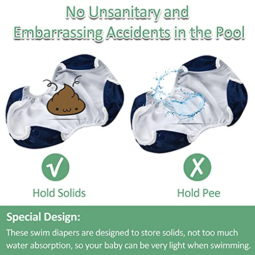 image for wegreeco Baby & Toddler Snap One Size Adjustable Reusable Baby Swim Di