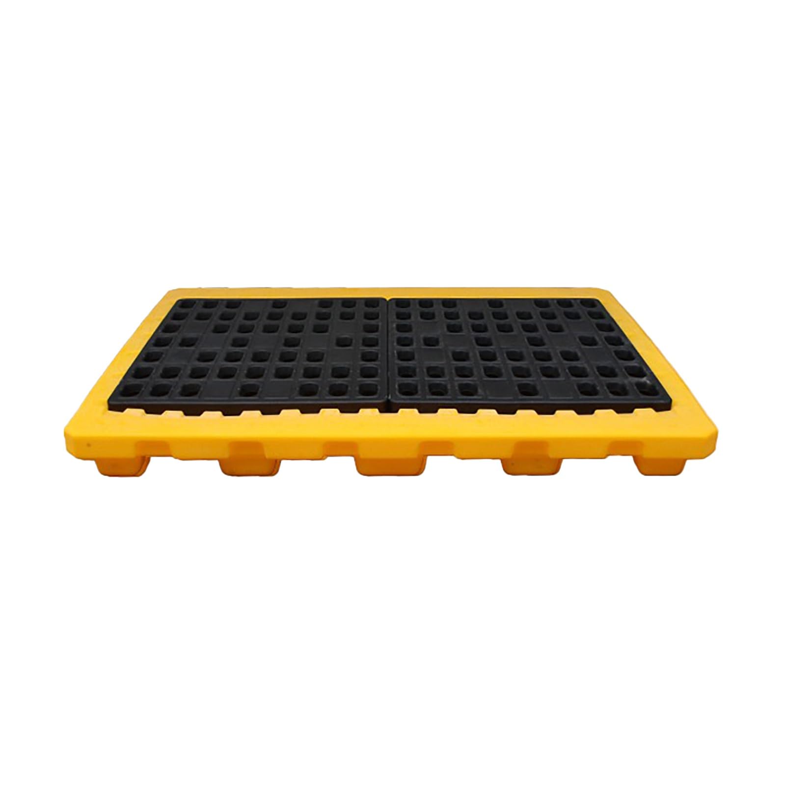 JKJZSALJ Durable Modular Spill Containment Tray - Heavy-Duty Plastic With Drain Outlet & Forklift Pockets For Garage, Basement & Chemical Storage - Safety Solution,Yellow,120x60x10cm