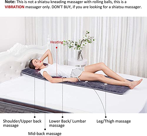 image for Comfier Massage Mat with Heat-10 Vibration Motors & 2 Heating pad with