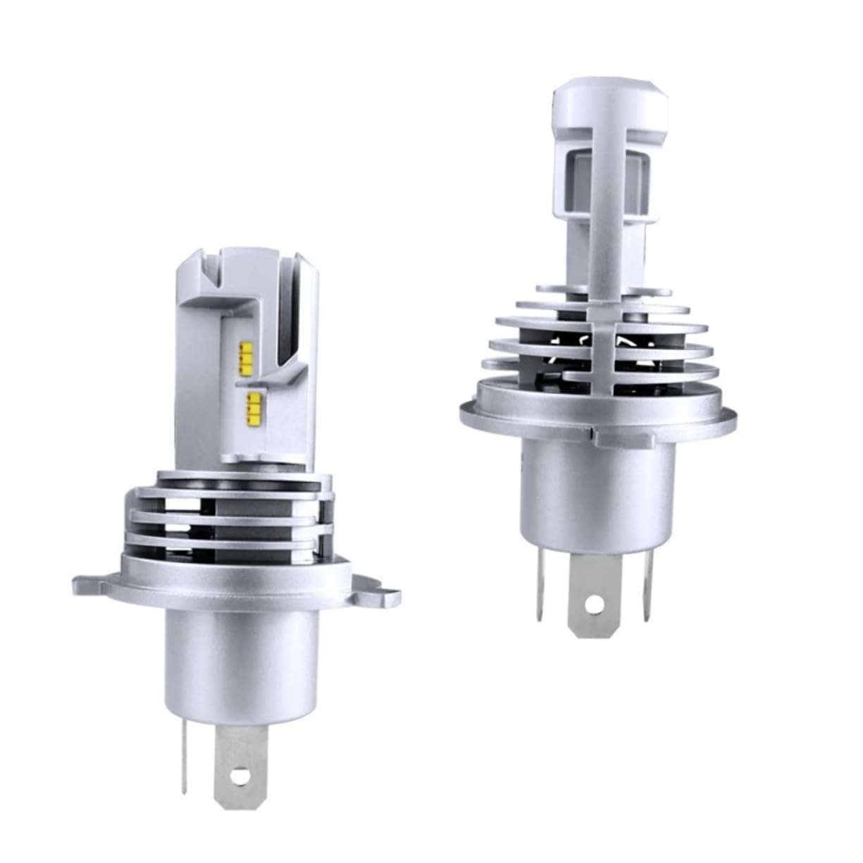 Gatuida LED Bianca Luce di 5000lm per Lampadine in H4 9003 6500k Auto e 55w Fredda Leghe Chip Zes 2 Pezzi Alluminio Destra e Sinistra Basso Consumo per Fari Anteriori