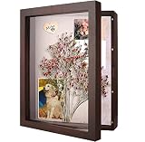 Siondoux Shadow Box Frame, 11x14 Wooden Shadow Box Display Case Pet Memorial Shadow Box Baby Photo B