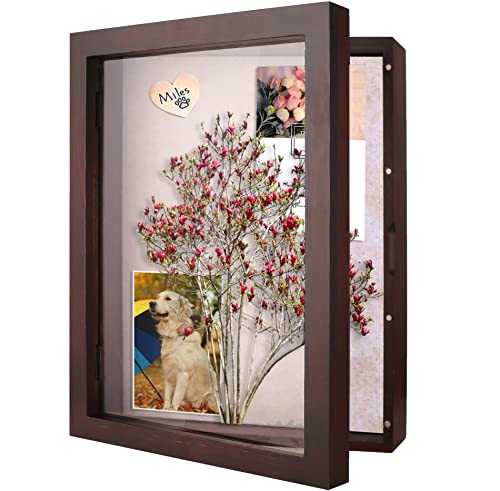Siondoux Shadow Box Frame, 11X14 Wooden Shadow Box Display Case Pet Memorial Shadow Box Baby Photo Boxes Frames Shadow Box For Jersey Display Keepsakes Photos Flowers Wedding Medal, Wall And Tabletop #TOP2