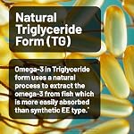 NatureWise Ultra Omega 3 Fish Oil 2200 mg – Equivalent to 1300 mg Omega-3 - Triglyceride Form - Lemon Flavor - Wild-Caught Fish Oil + EPA & DHA - Burpless, Non-GMO - 60 Softgels[1-Month Supply] - Image 3