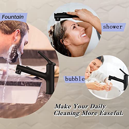 Robinet de lavabo monotrou multifonction fini les éclaboussures tenaces - 3