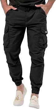 Amazon.com: Mens Skinny Tapered Cargo Pants Slim Fit Casual