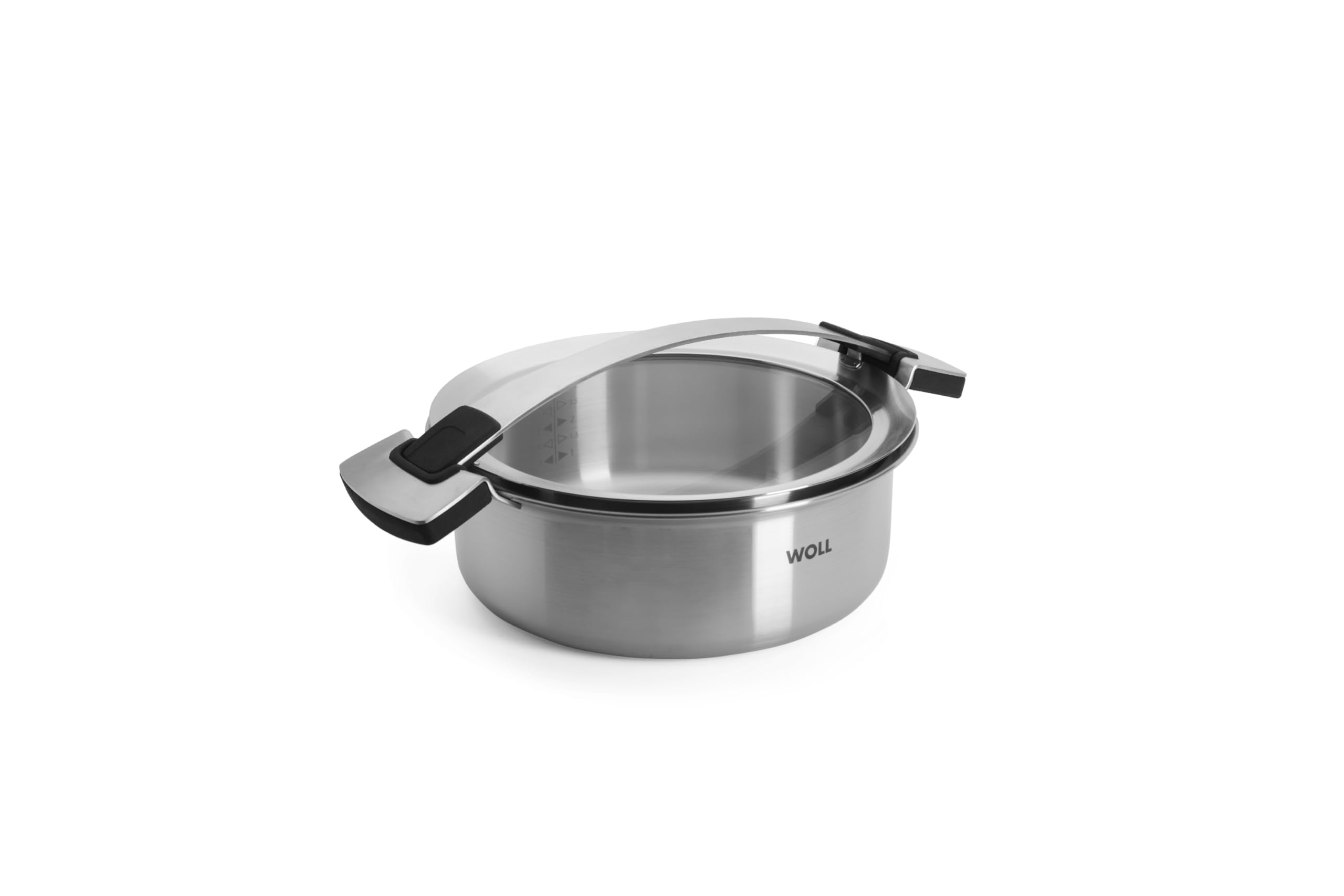 Faitout bas 24 cm WOLL Concept PRO inox induction faitout 4l tous feux avec couvercle argenté