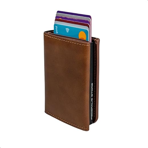 Carteira Masculina Proteção RFID Porta Cartões Slim do Futuro Carteira Antifurto Rfid Compartimento Para Cnh Cédulas Modelo ML03 Exclusivo Federal's Store