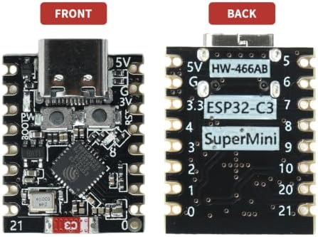 FORIOT ESP32-C3 Supermini Development Board, 3 Pack 4MB Flash Core Board ESP32 Super Mini Development Board WiFi Bluetooth RISC-V 32-bit CPU 160MHz (3PCS) - 3