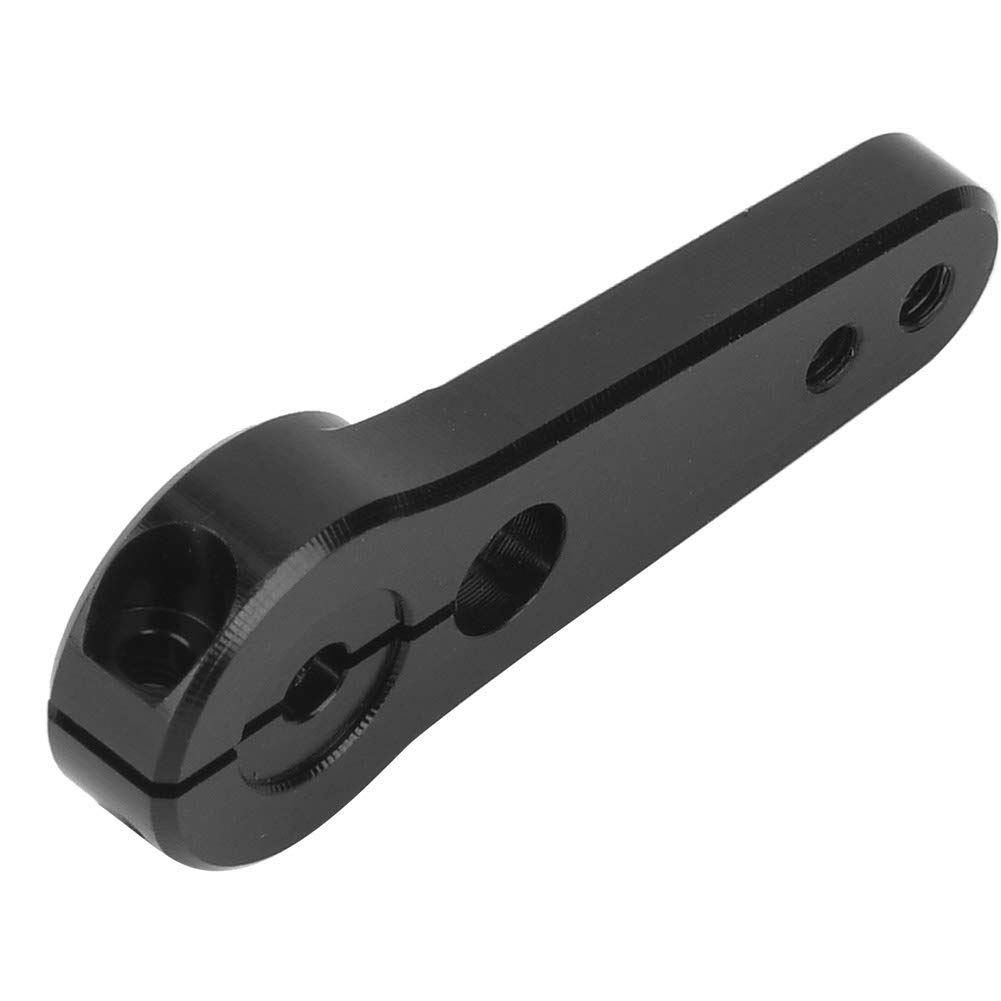 Generic Demi-Bras de Servo de Direction 15T RC en Alliage D'aluminium, Klaxon Haute Résistance pour Camion HSP 1/5 (Black