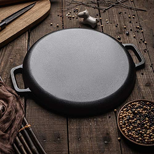 Wok de hierro fundido 35 cm sin recubrimiento químico miniatura 3