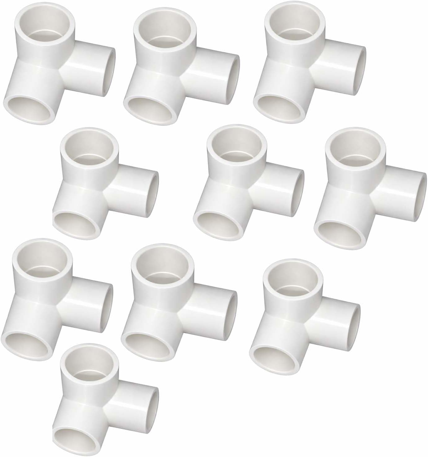 DEHRAN UPVC 3 Way Elbow 3/4" Inchi (25MM) Pipe Fitting for Bathroom and Kitchen in Cool & Hot water pipe line White Color Prefect Use for Home Greenhouse Frame Tent Connection (Pak of 10)