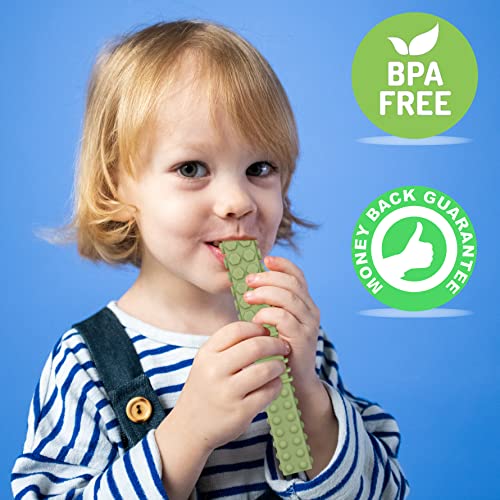 Sensory Chew Tubes For Autistic Children, 4 Pack Silicone Chewy Sticks Oral Motor Tool For Sensory Kids With Autistic, Biting Adhd, Spd, Teether Toys For Babies 3-6 6-12 Months, Bpa Free #TOP5