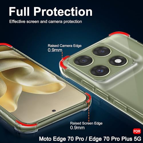 Image of TheGiftKart Crystal Clear Back Cover Case for Motorola Moto Edge 70 Pro /Edge 70 Pro Plus 5G | Shockproof Soft TPU Case | Cushioned Edges for Ultimate Protection Back Cover Case (TPU, Transparent)