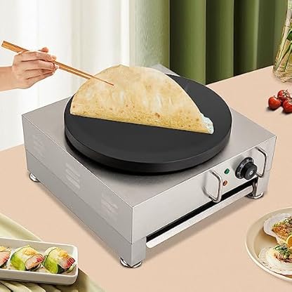 PUDLOR Elektrische Crepes Maker, Crepeseisen Crepesplatte Crepesgerät Creperie,für Restaurants, Frühstücksbars, Imbisse – Bild 4