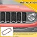 BVWBCR Car Front Grille Insert Grill Decoration Cover Trim Compatible for Jeep Renegade 2016 2017 2018 Exterior Accessories(7Colors)