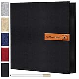 Diseño autoadhesivo: las páginas interiores están hechas de papel magnético, puedes colocar fotos a voluntad y escribir en ella. Puede contener fotos de cualquier tamaño, incluyendo 7,6 x 13,1 x 15,2 x 22,4 x 25,4 cm.
