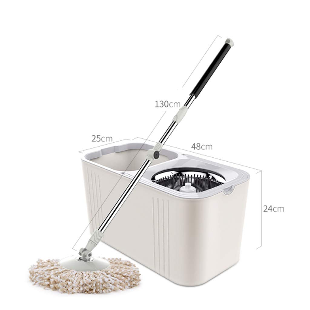 Fregona con centrifugadora， Trapeador Giratorio de 360 Grados, trapeador con rociador for Limpieza Pisos, Juego Cubos giratorios Ruedas y Cabezales Microfibra for Inteligente
