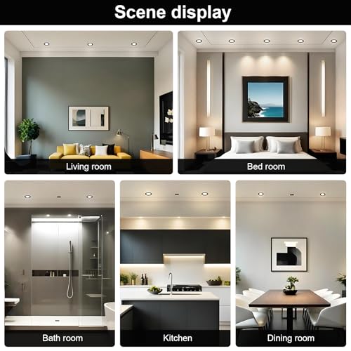 Spot LED encastré 3 couleurs réglables 600LM avec commutateur