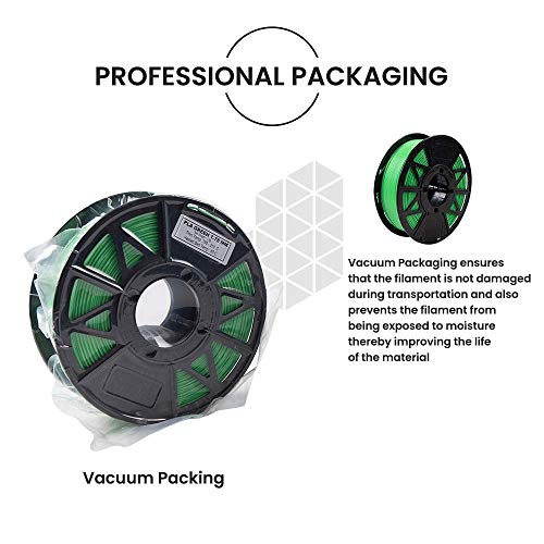 Image of Tesseract Premium PLA + 1.75mm 3D Printing Filament | Dimensional Accuracy + /- 0.03mm | Compatible with Most FDM Printers | 1 KG 3D Printer Filament - PLA Green (Quantity 10)