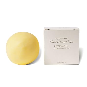 All-In-One Vegan Cruelty-Free Natural Ingredients Handmade Citron Beauty Ball Shampoo Bar with Zero Waste Box Packaging