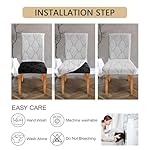 Chair Covers for Dining Chairs, Dining Room Chair Covers Set of 6, Stretch Kitchen Chairs Covers, Removable Washable Dining Chair Covers for Home Kitchen Banquet Hotel Ceremony - Image 5
