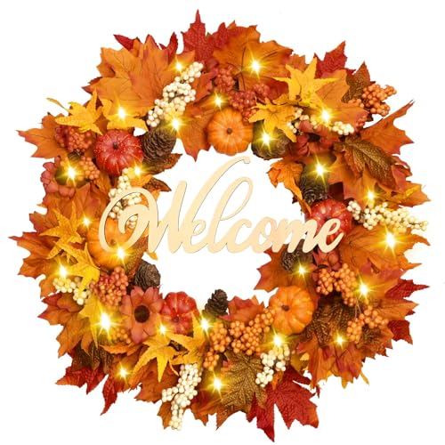 Waipfaru 22 Fall Decor Fall Wreaths for Front Door Autumn Wreath