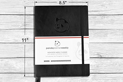 Panda Planner Weekly - Weekly Planner for Productivity & Happiness- 1 Year Planner - 8.5 x 11" - Softcover - Weekly Layout, Calendar, Journal, Daily Gratitude, Personal Organizer: All-In-1! Guaranteed