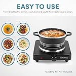 Aroma Housewares AHP-303 Single Burner Hot Plate, Metal, Black - Image 2
