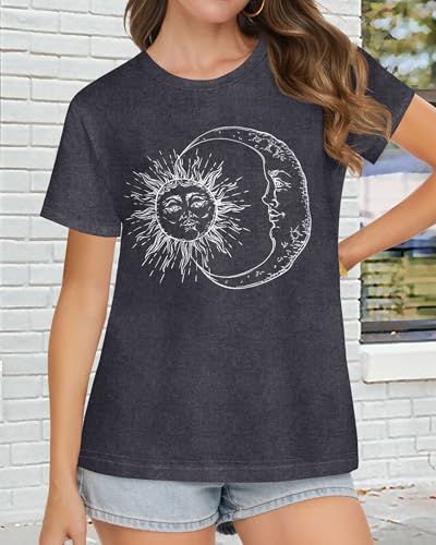 T Shirts for Women Summer Short Sleeve Crewneck Casual Cute Graphic Basic Tees Tops3