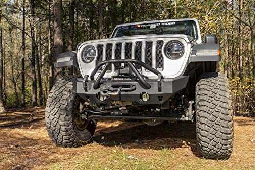 Rugged Ridge Hd Bumper, Front | Stubby, Steel, Textured Black | 11540.32 | Fits 2018-2023 Jeep Wrangler Jl; 2020-2023 Jeep Gladiator Jt #TOP7
