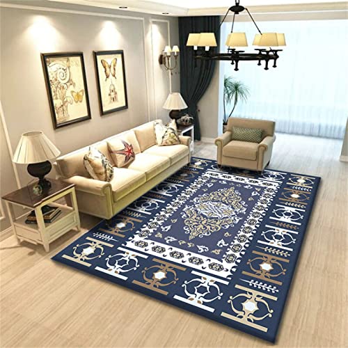 Tapis en style chinois bleu deco chambre bebe de standing - 2