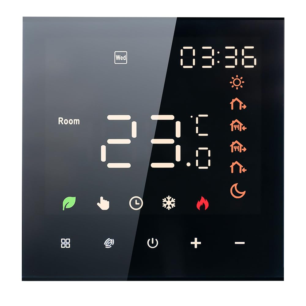Thermostat intelligent ecran LCD tactile 3A pour chauffage au sol