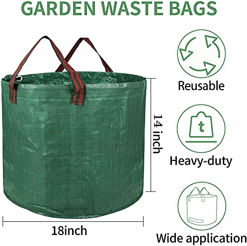 Ipower Lgwbag16X3 3-Pack 16-Gallon Reusable Garden Waste Bags For Patio, Yard, Trash Can, Laundry Container #TOP1