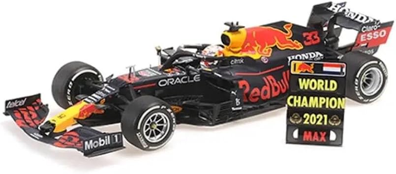 Mini Champs 1/18 Red Bull Racing Honda RB16B 2021 F1 Abu Dabi GP Winner #33 M. Felstapen World Champion Pit Board Included 110212333