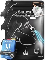 Ellicit Nasenpflaster Schwarz, 30er Pack Premium Nasenstrips, gegen Schnarchen, Extra Halt für Sport & bessere Schlafqualität, besser Atmen bei verstopfter Nase, Nasal Strips (Comfort (56x18mm))