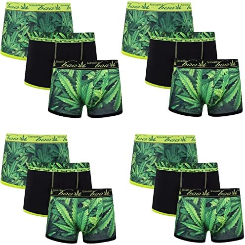 KOLLACHE Mens Boxers Shorts Multipack Ganja Boxer Shorts Men Trunks Leaf Boxers For Men Weeds Mens Cotton Boxer Shorts Men Loose fit Underwear Briefs Mens Underpants