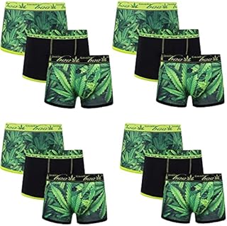 KOLLACHE Mens Boxers Shorts Multipack Ganja Boxer Shorts Men Trunks Leaf Boxers For Men Weeds Mens Cotton Boxer Shorts Men Loose fit Underwear Briefs Mens Underpants