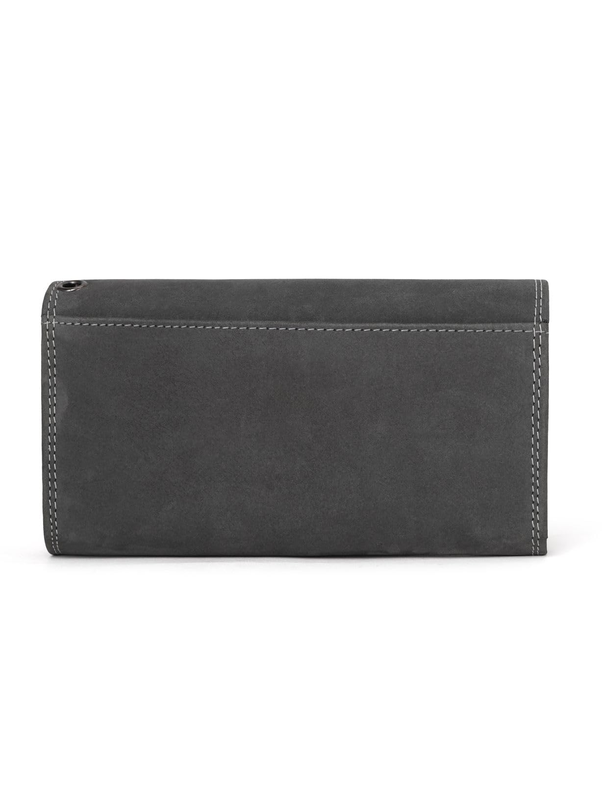 Woodland® Portefeuille de serveur avec fond renforcé dans le grand compartiment pour pièces de monnaie en cuir de buffle souple et naturel, anthracite, L x H x T (cm) = 18.5 x 9.5 x 4.5, Porte-monnaie