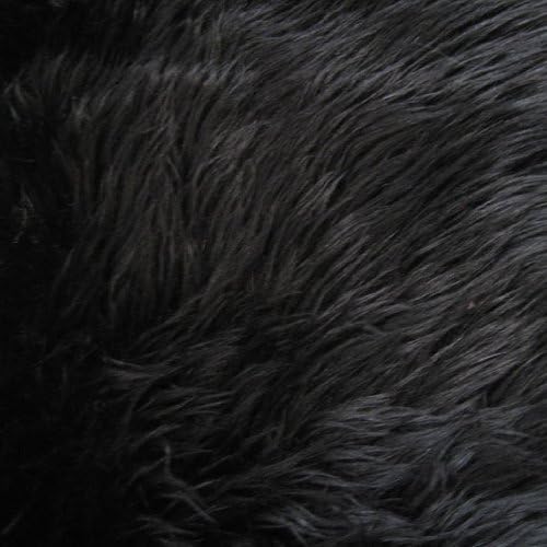 Black Shag Faux Fur Fabric 60" Wide