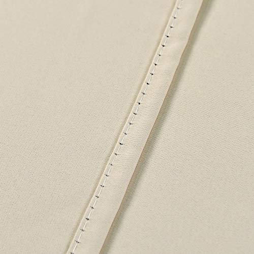 Decovsun Beige Curtains Valance For Windows 18 Inches Long Top Blackout Window Treatments Adjustable Short Straight Valance For Kitchen Bedroom Kids Room 52X18 Inch Length #TOP5